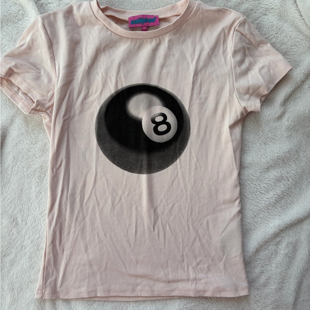 Pink 8-Ball Crop Top